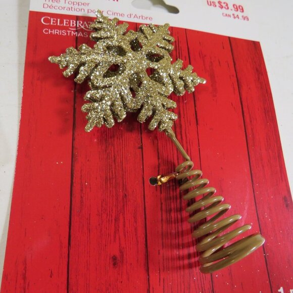 Gold Holiday Ornaments with (3) blown glass heart ornaments - Picture 5 of 7